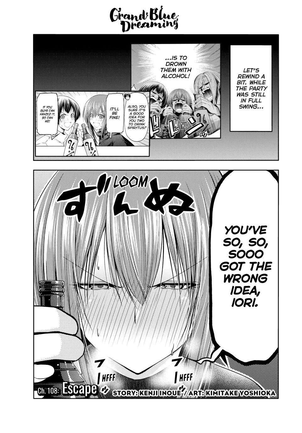 Grand Blue Dreaming Manga Chapter 108 page 1 - Escape