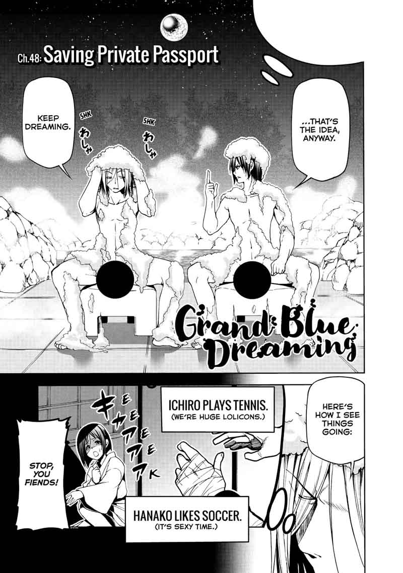 Grand Blue Dreaming Manga Chapter 48 page 4 - Saving Private Passport