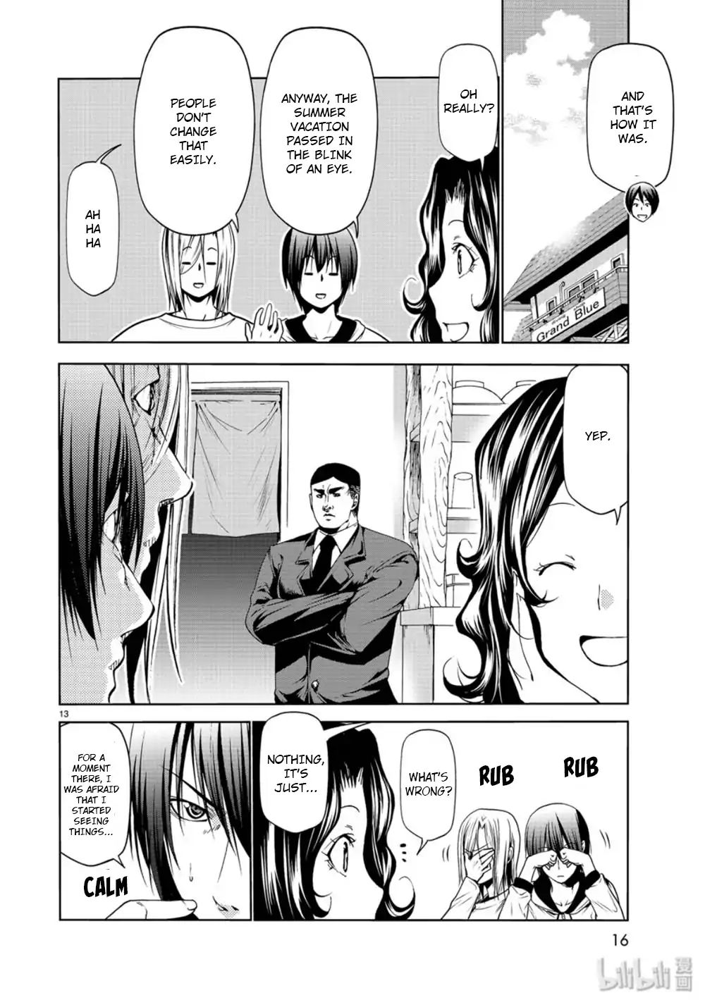 Grand Blue Dreaming Manga Chapter 58 page 13 - Back to School