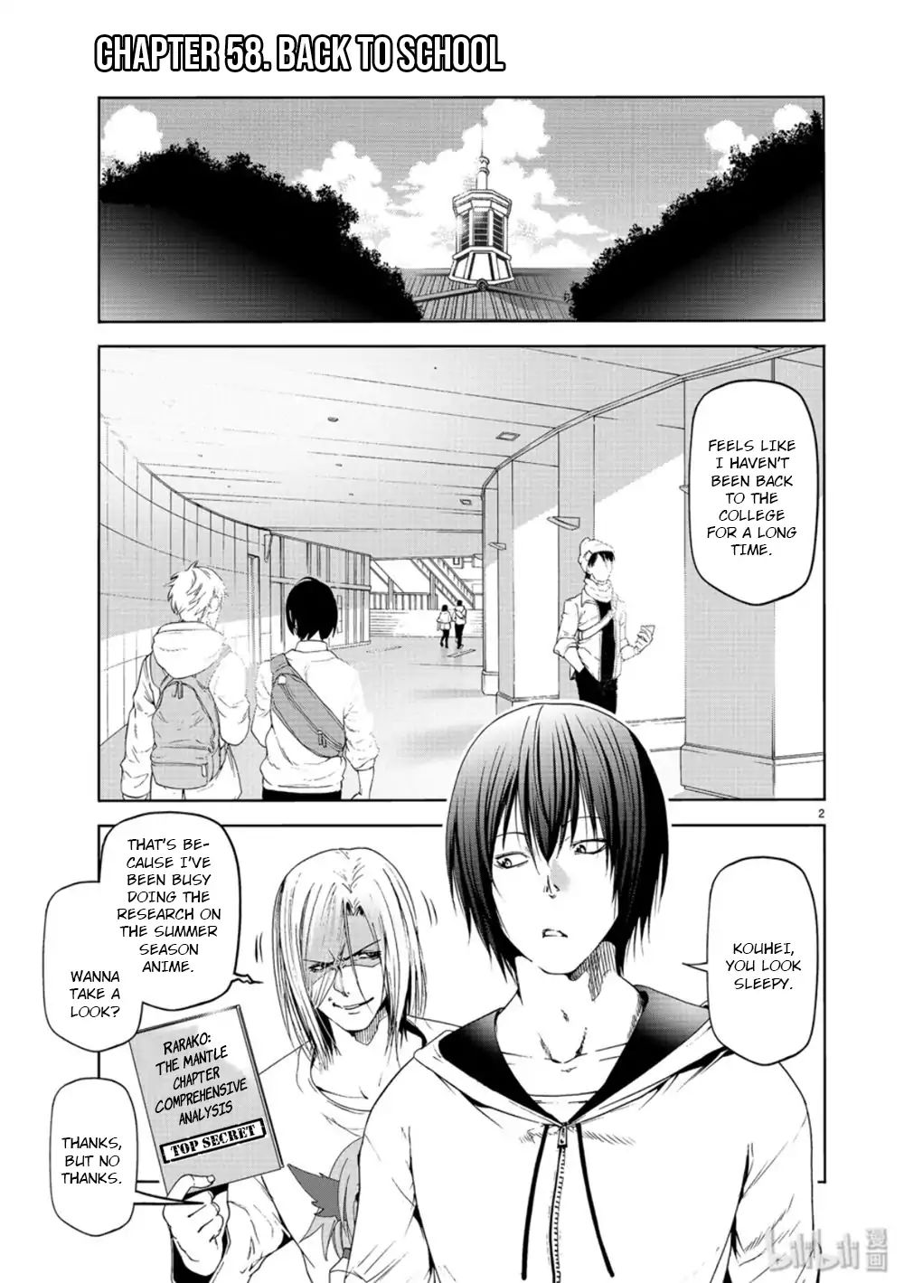 Grand Blue Dreaming Manga Chapter 58 page 2 - Back to School