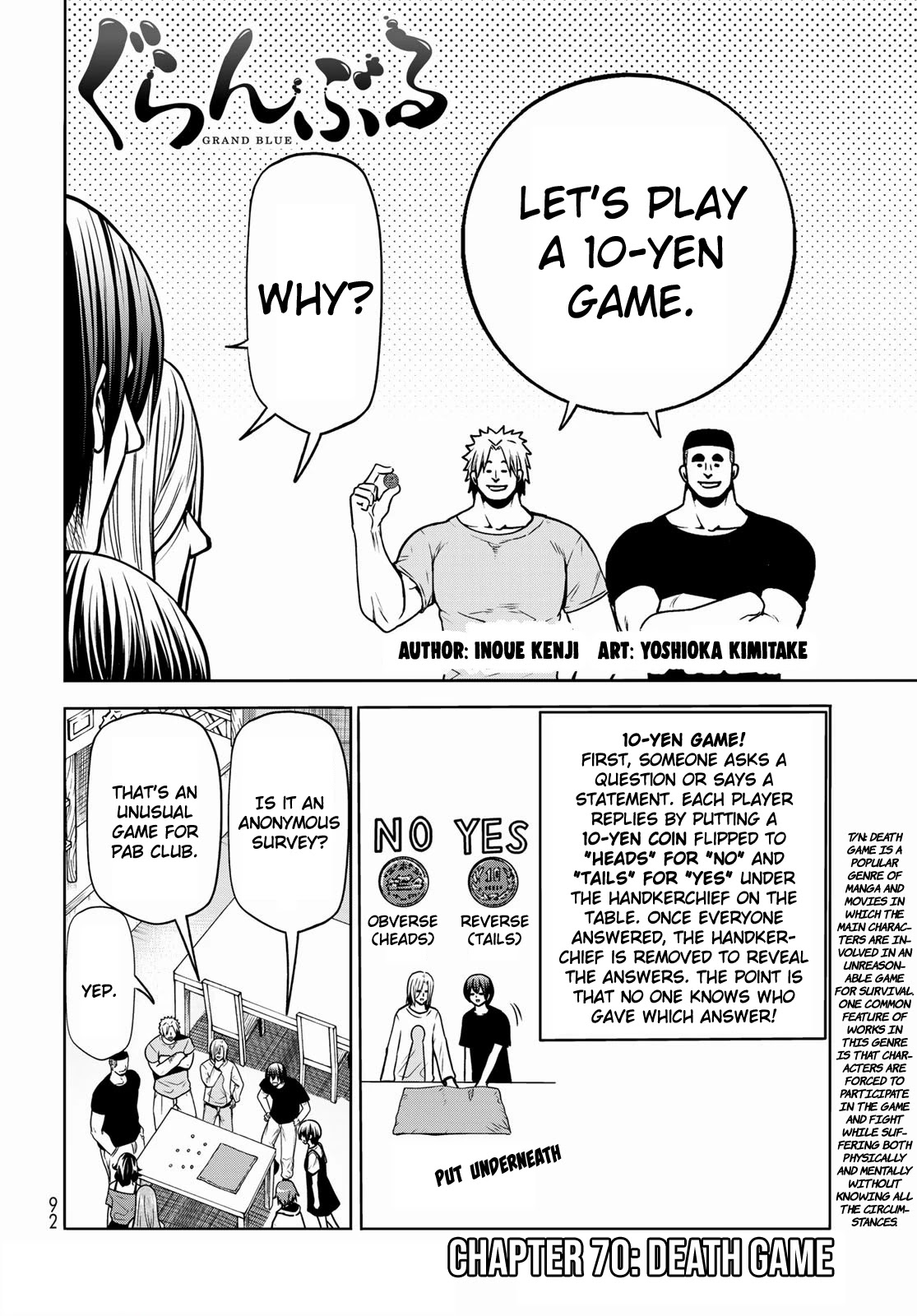 Grand Blue Dreaming Manga Chapter 70 page 2 - Death Game