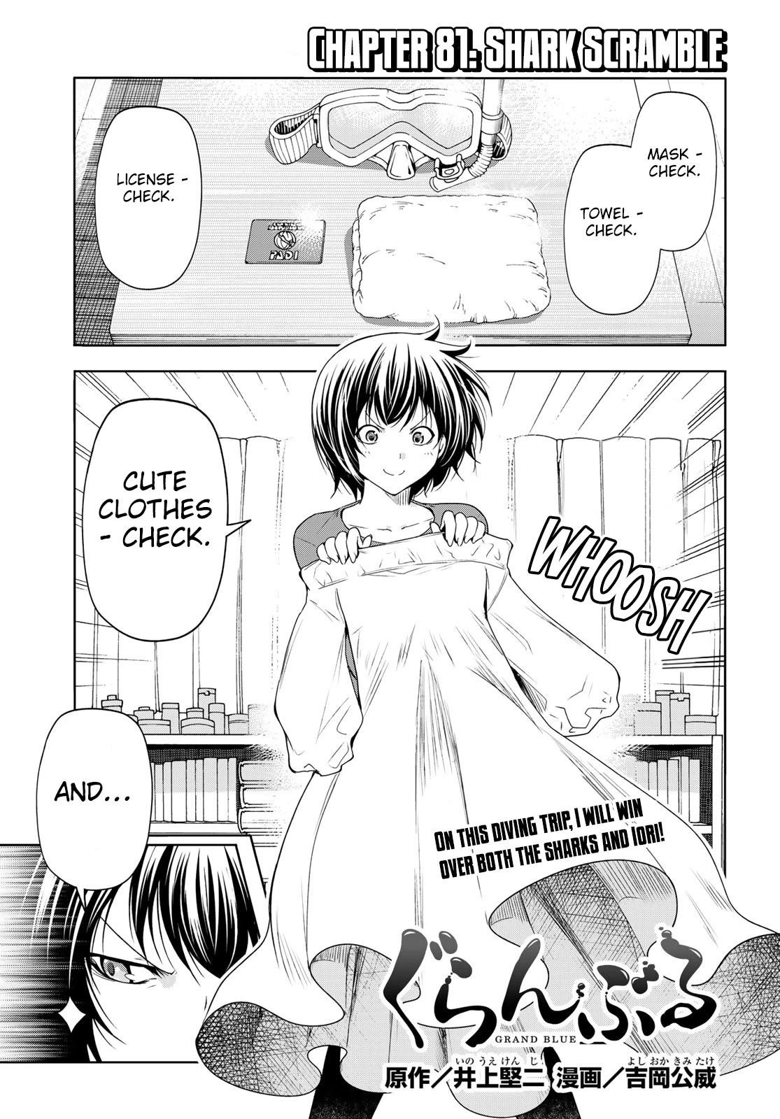 Grand Blue Dreaming Manga Chapter 81 page 1 - Shark Scramble