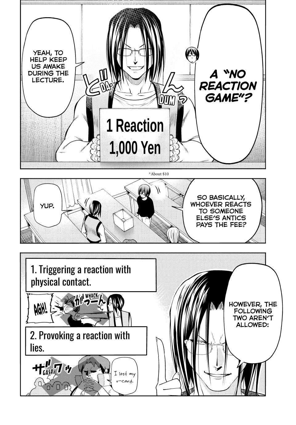 Grand Blue Dreaming Manga Chapter 86 page 9 - No Reaction Game