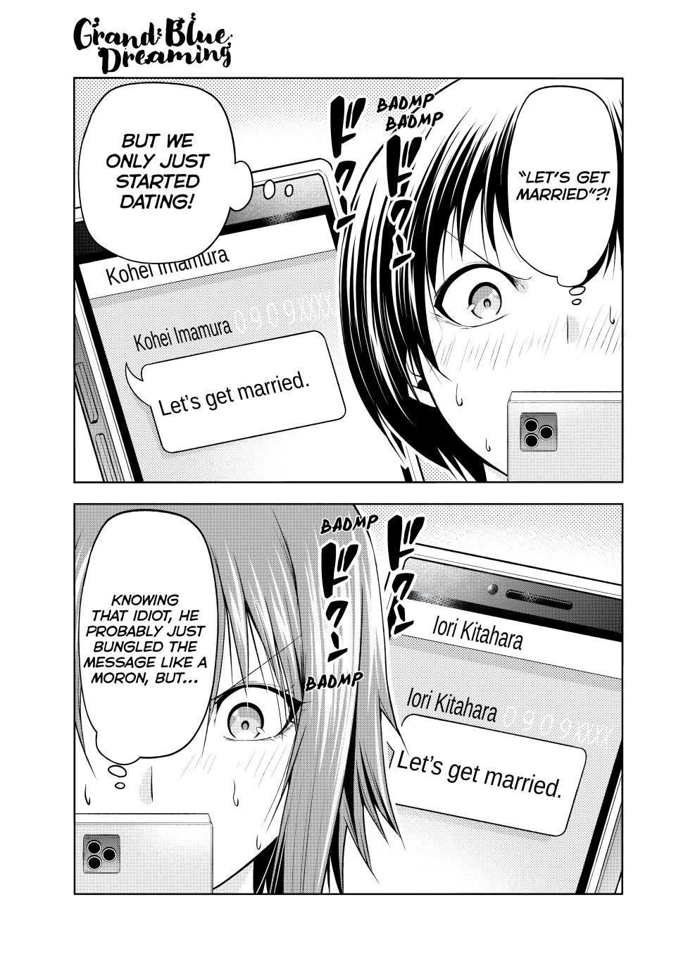 Grand Blue Dreaming Manga Chapter 99 page 1 - Proposal